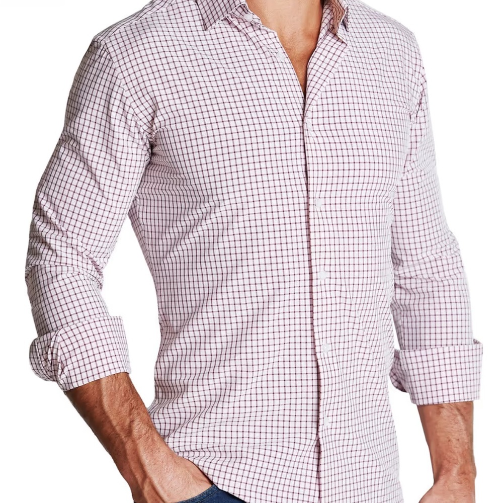 State & Liberty - Maroon Windowpane Shirt